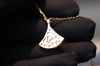 [AuraEcho Jewelry]DREAM NECKLACE WHITE MOP PINK GOLD 1 DIAMOND