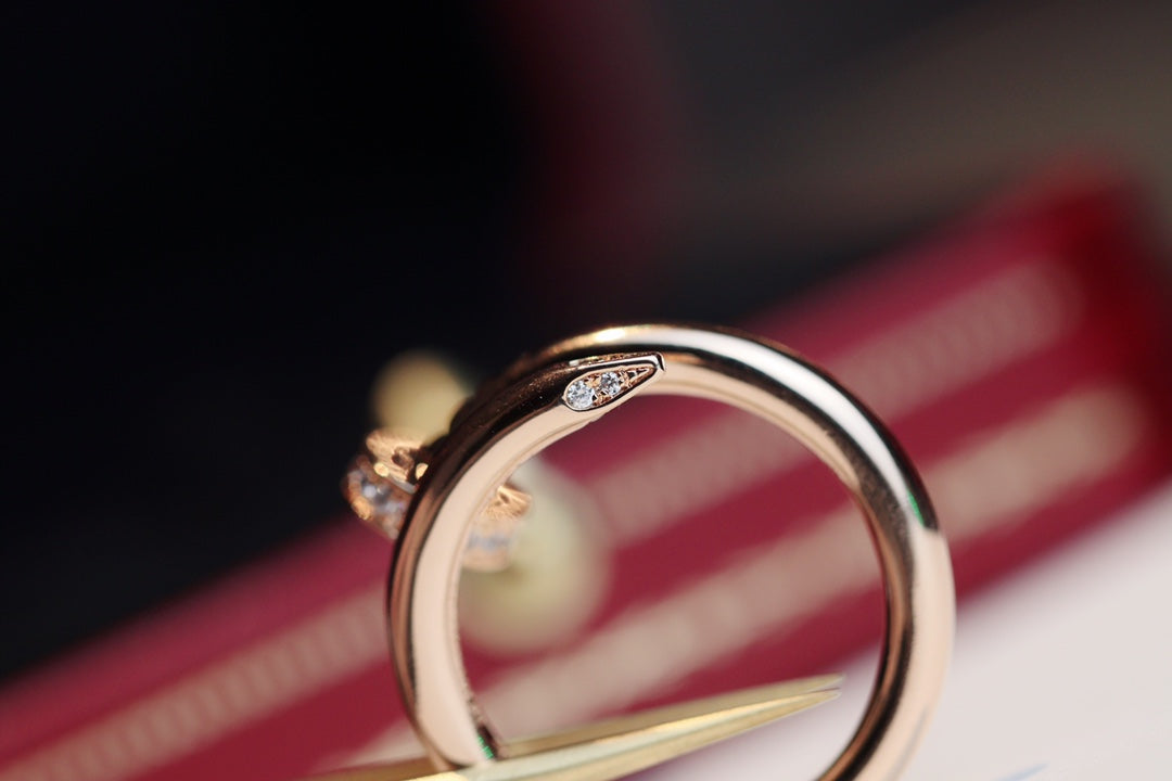 [AuraEcho]JUSTE RING 2.65MM PINK GOLD DIAMOND
