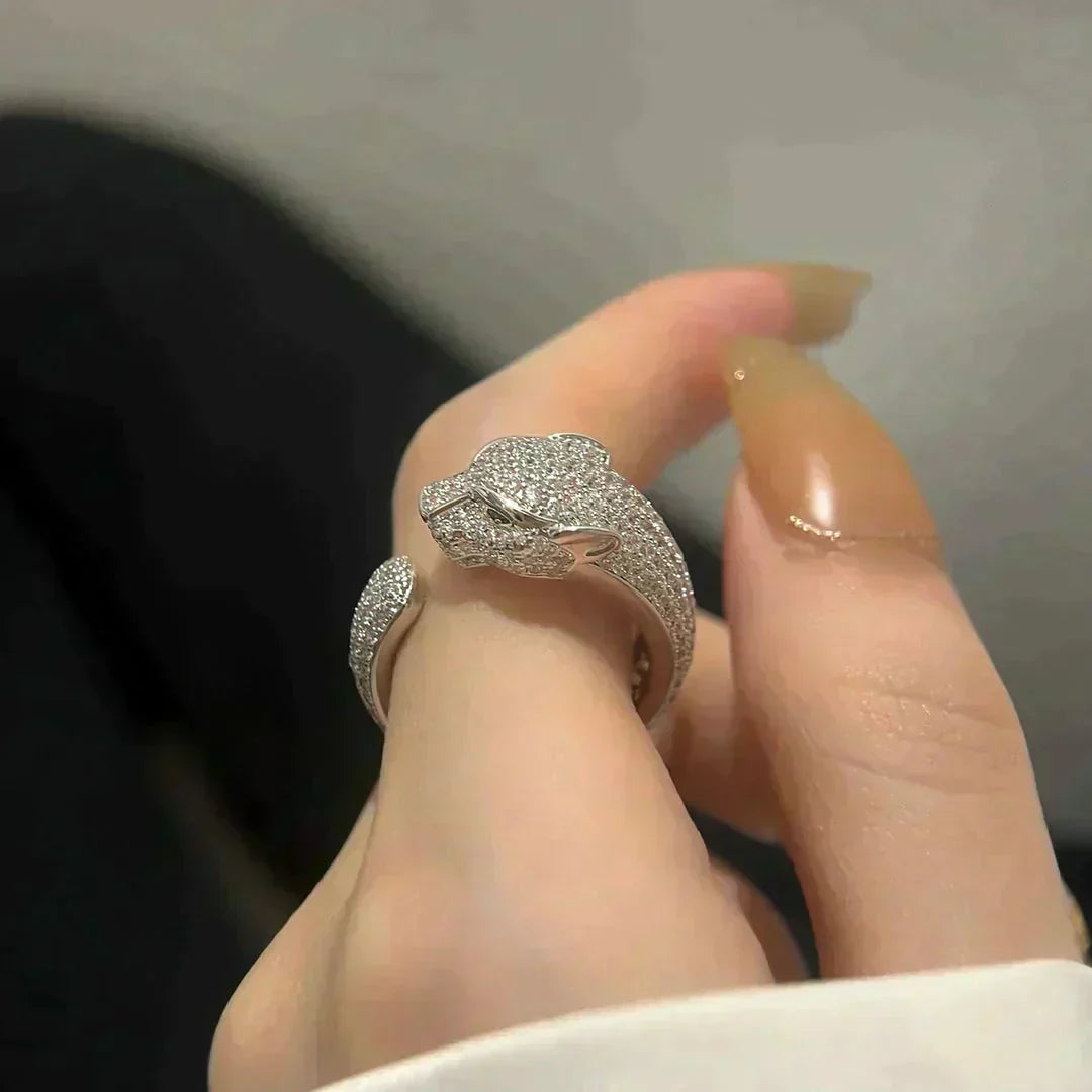 [AuraEcho Jewelry]PANTHERE 5.5MM ALL DIAMOND RING