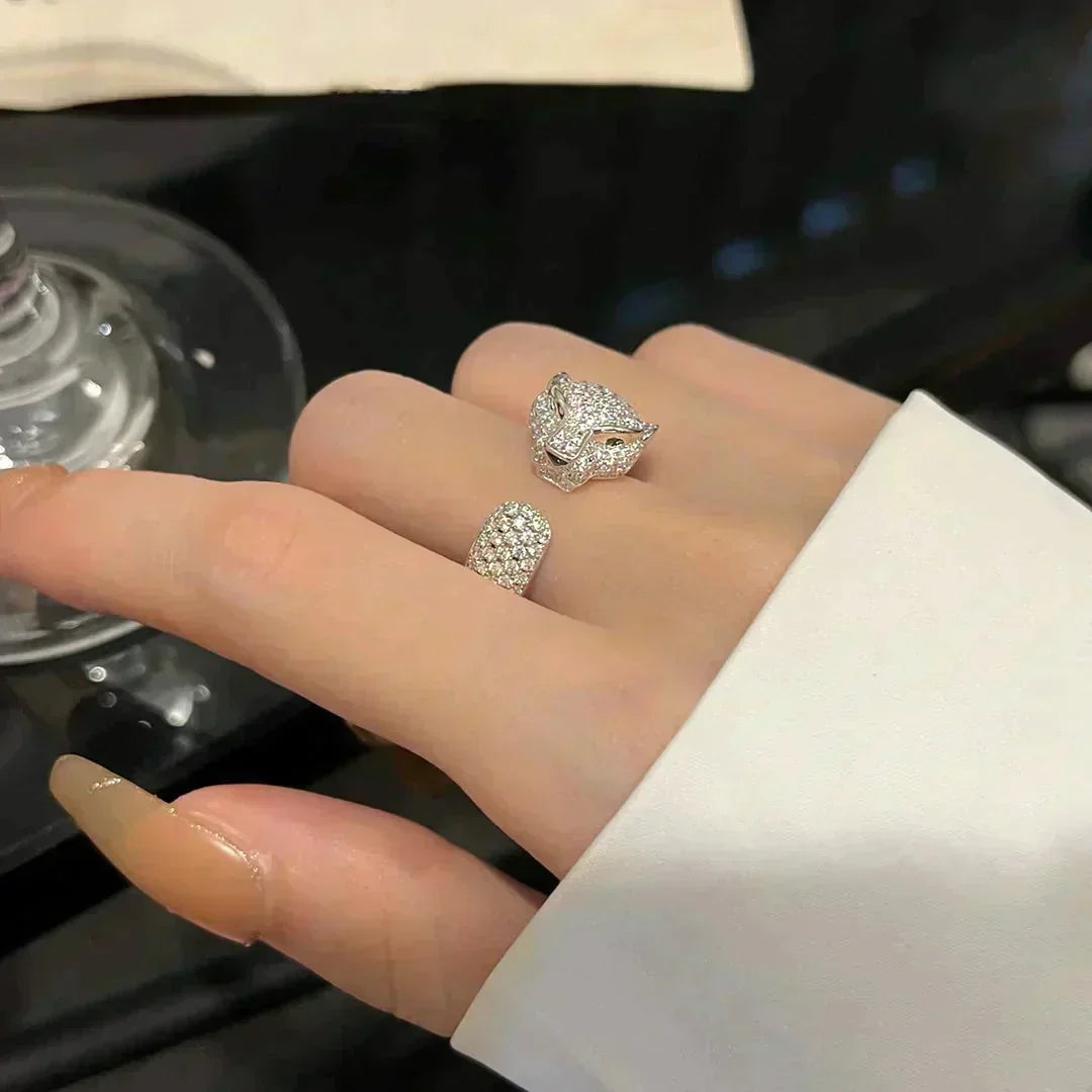 [AuraEcho Jewelry]PANTHERE 5.5MM ALL DIAMOND RING