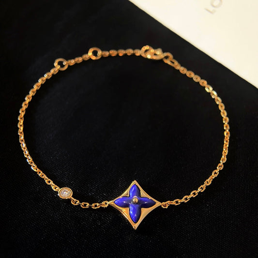 [AuraEcho Jewelry]COLOR STAR PINK GOLD DIAMOND BRACELET