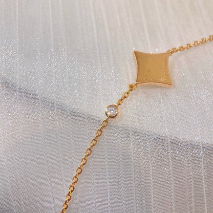[AuraEcho Jewelry]COLOR STAR PINK GOLD DIAMOND BRACELET