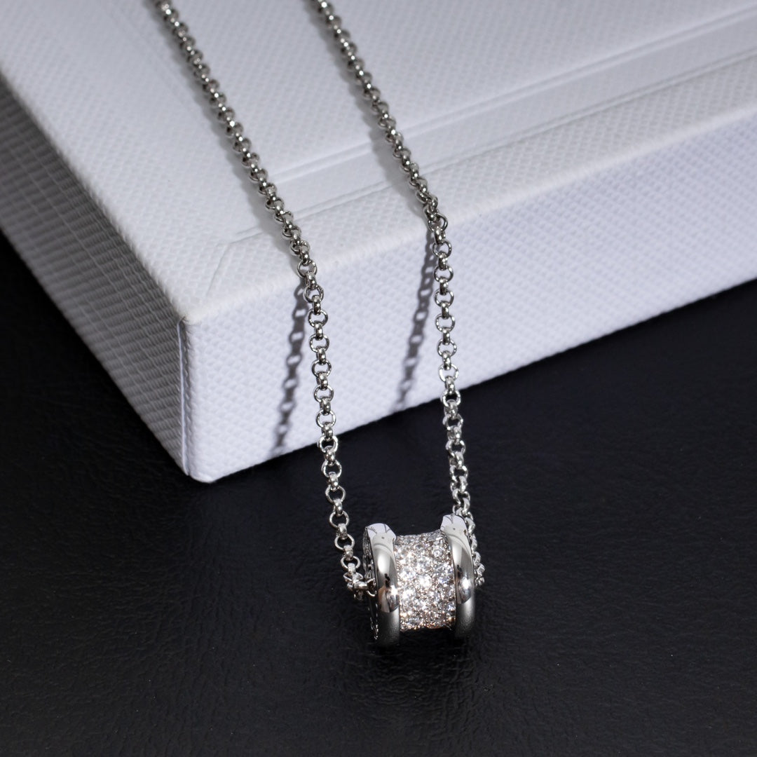 [AuraEcho Jewelry]ZERO 1 SILVER DIAMOND NECKLACE