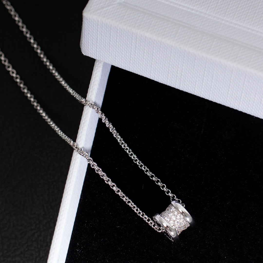 [AuraEcho Jewelry]ZERO 1 SILVER DIAMOND NECKLACE