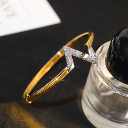 [AuraEcho Jewelry]VOLTE UPSITE DOWN GOLD DIAMOND BRACELET