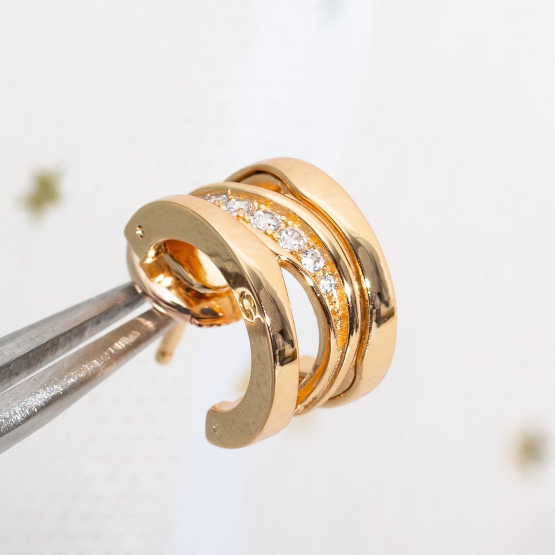[AuraEcho]ZERO 1 PINK GOLD DIAMONDS EARRINGS