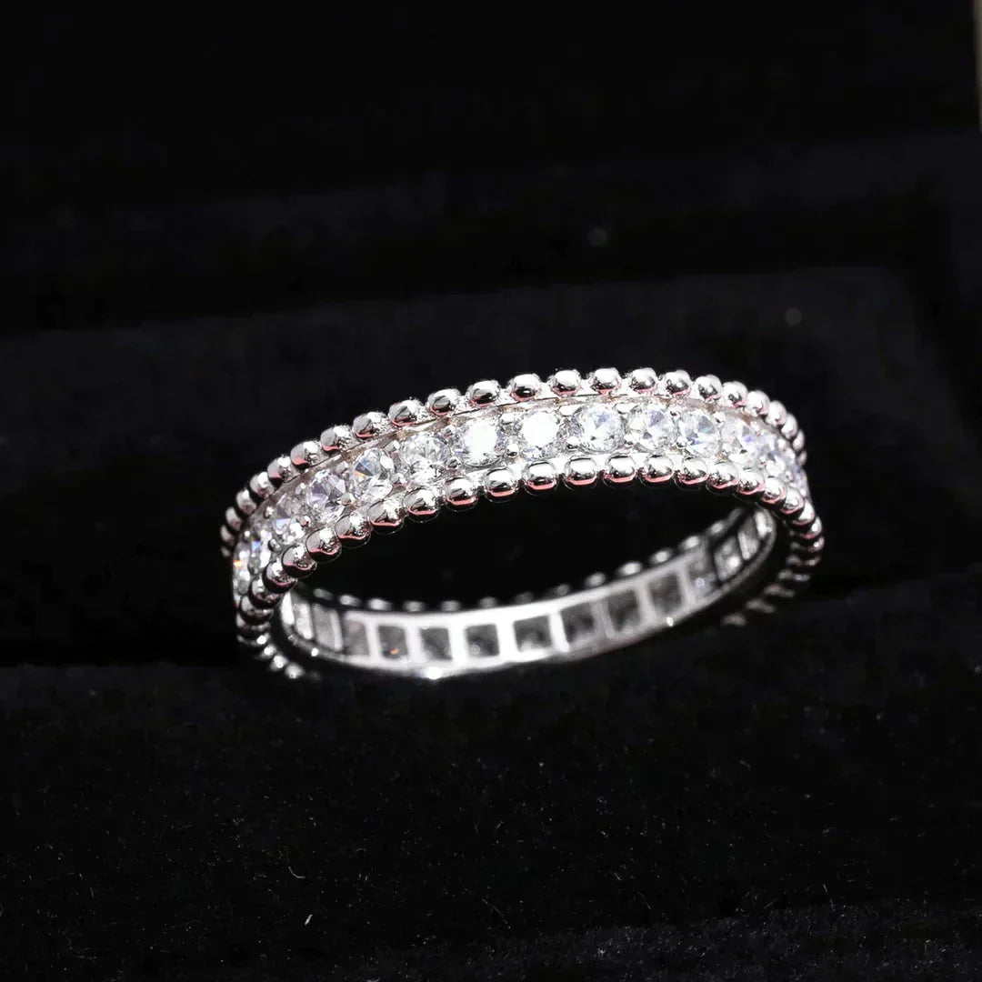 [AuraEcho Jewelry]PERLEE DIAMOND SILVER RING