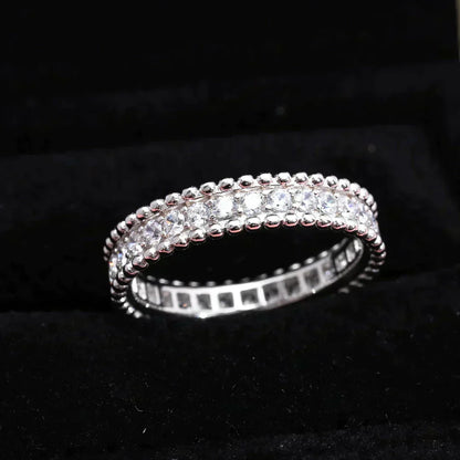 [AuraEcho Jewelry]PERLEE DIAMOND SILVER RING