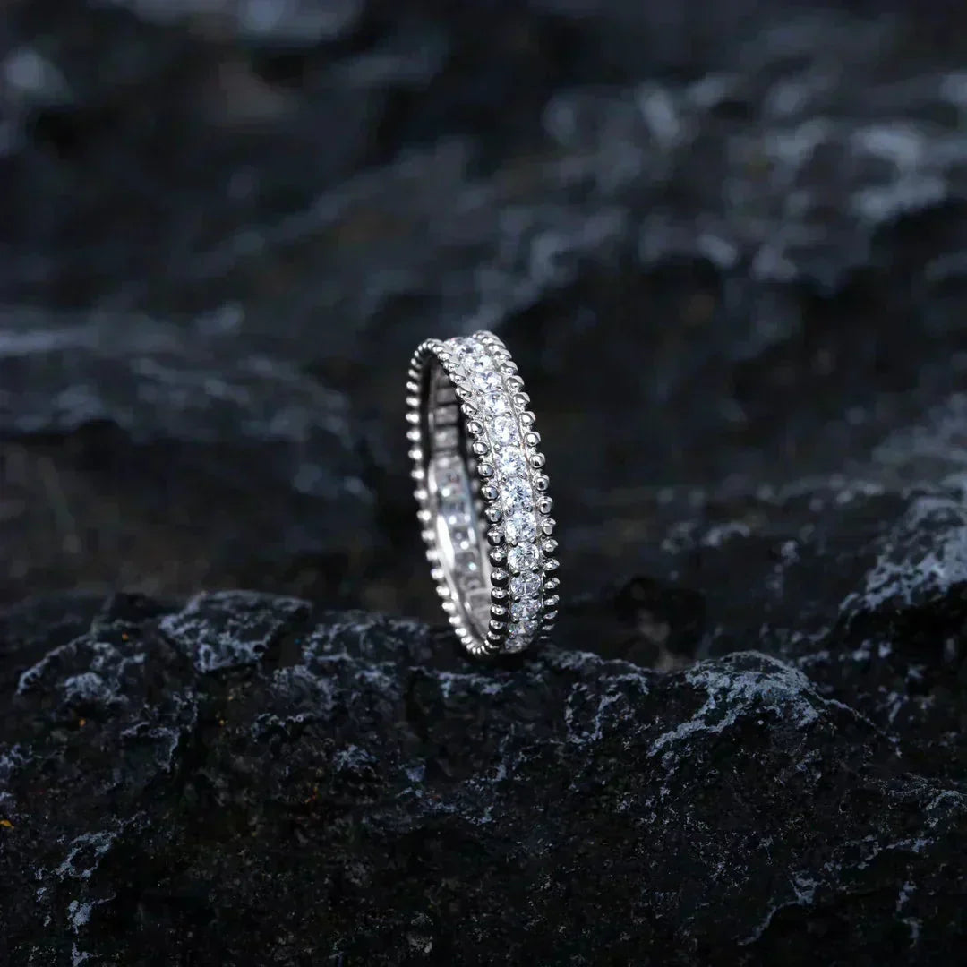 [AuraEcho Jewelry]PERLEE DIAMOND SILVER RING