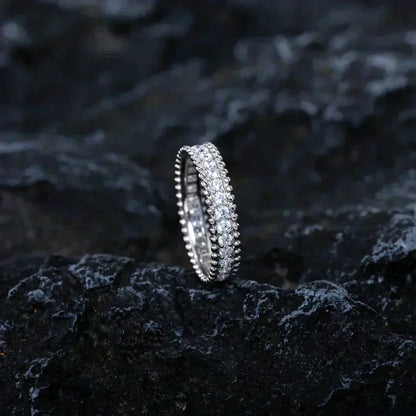 [AuraEcho Jewelry]PERLEE DIAMOND SILVER RING