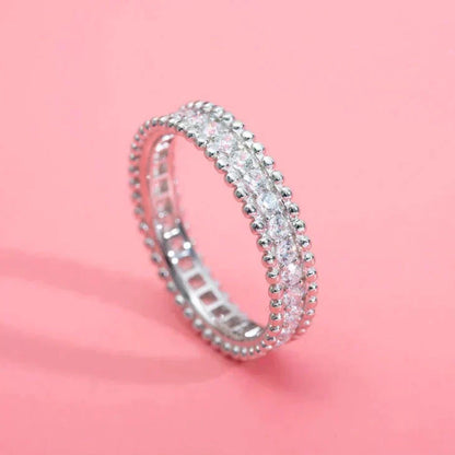[AuraEcho Jewelry]PERLEE DIAMOND SILVER RING