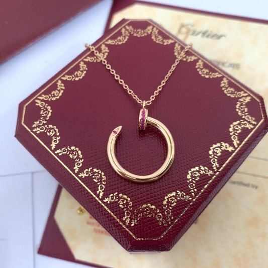 [AuraEcho Jewelry]JUSTE PINK DIAMOND NECKLACE