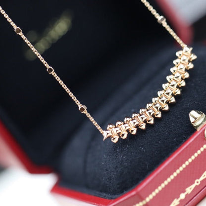 [AuraEcho Jewelry]CLASH PINK GOLD NECKLACE