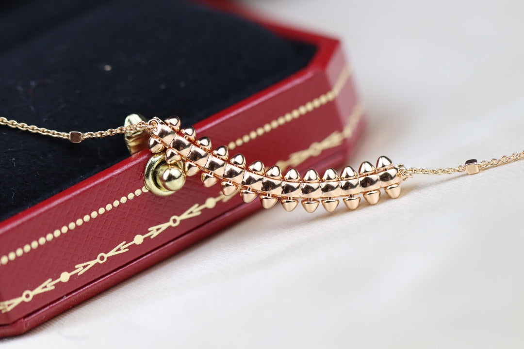 [AuraEcho Jewelry]CLASH PINK GOLD NECKLACE