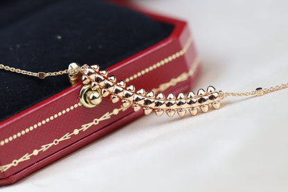[AuraEcho Jewelry]CLASH PINK GOLD NECKLACE