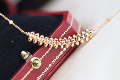 [AuraEcho Jewelry]CLASH PINK GOLD NECKLACE