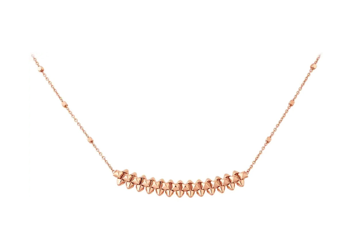 [AuraEcho Jewelry]CLASH PINK GOLD NECKLACE