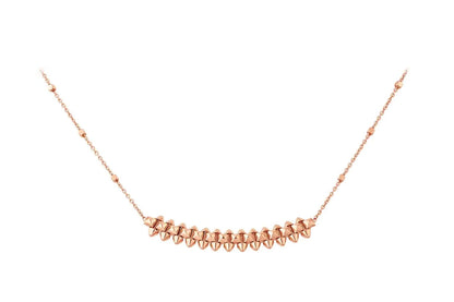 [AuraEcho Jewelry]CLASH PINK GOLD NECKLACE