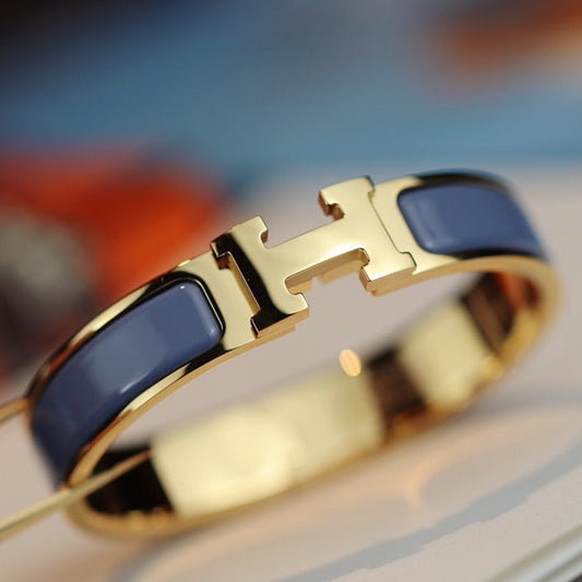 [AuraEcho Jewelry]H BRACELET 12MM BLUE GRAY