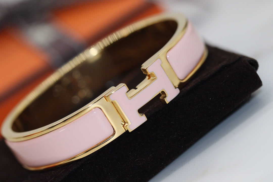 [AuraEcho Jewelry]H BRACELET 12MM PINK