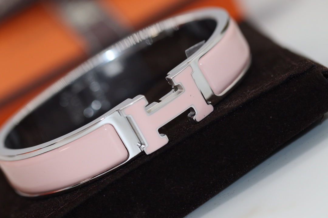 [AuraEcho Jewelry]H BRACELET 12MM PINK