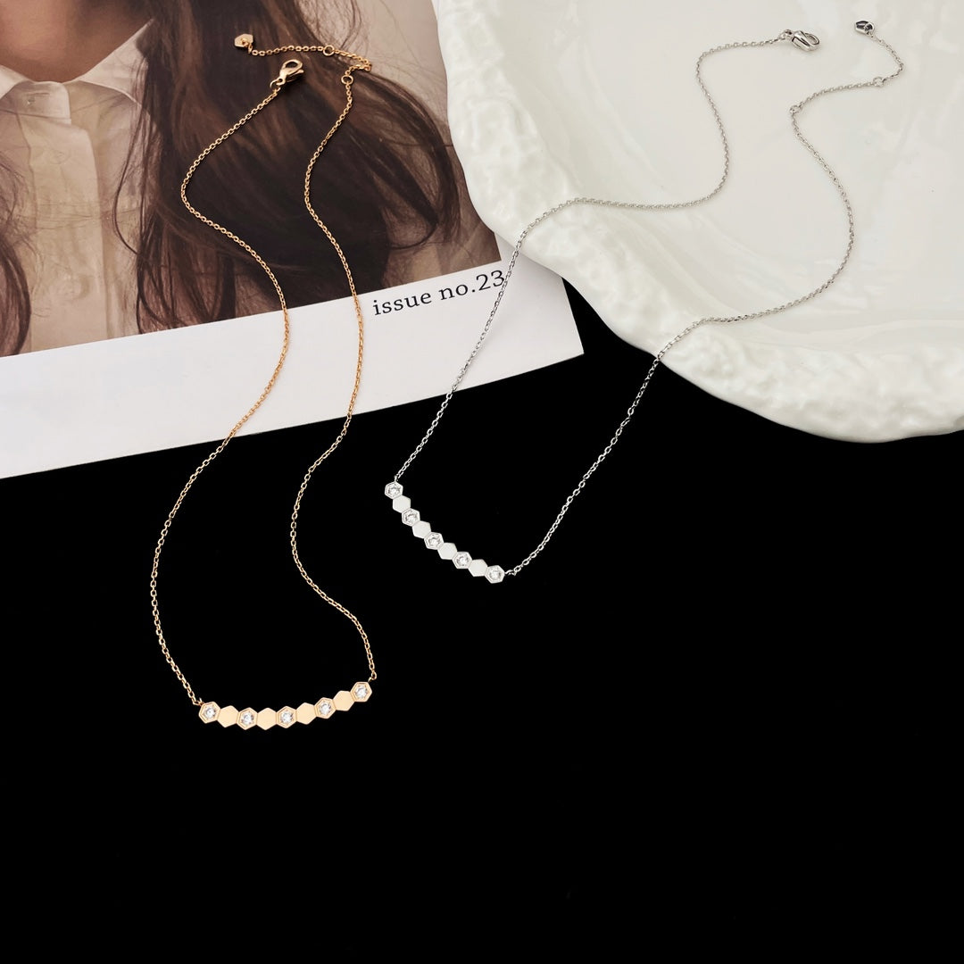 [AuraEcho Jewelry]BEE MY LOVE DIAMOND NECKLACE