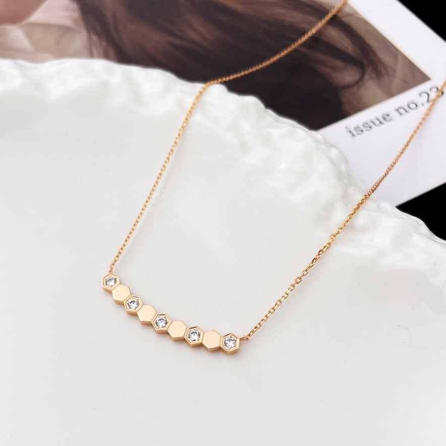[AuraEcho Jewelry]BEE MY LOVE DIAMOND NECKLACE