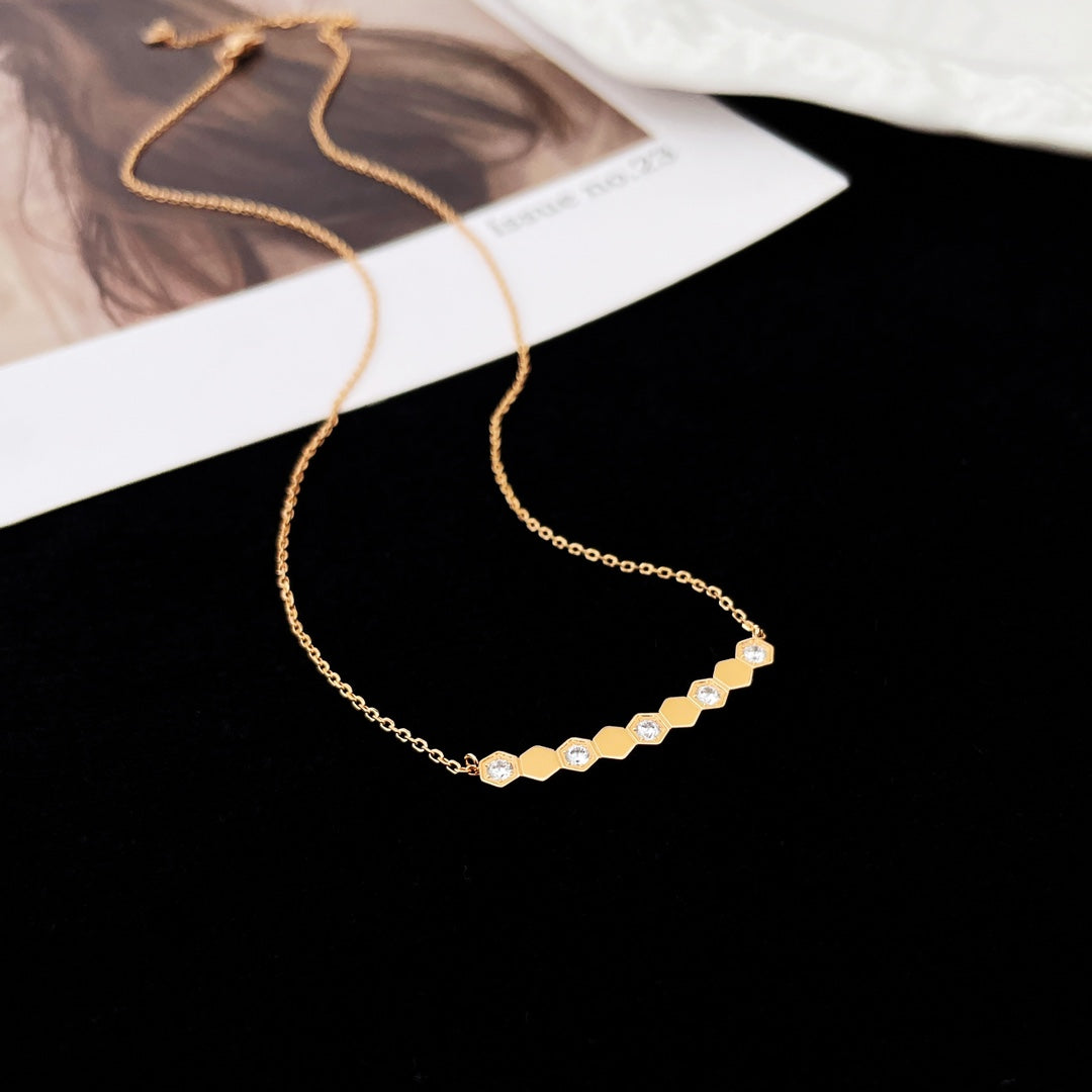 [AuraEcho Jewelry]BEE MY LOVE DIAMOND NECKLACE