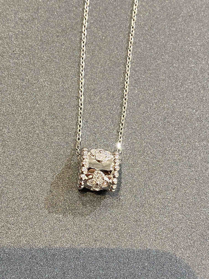 [AuraEcho Jewelry]PERLEE PEDANT SIVLER DIAMOND NECKLACE