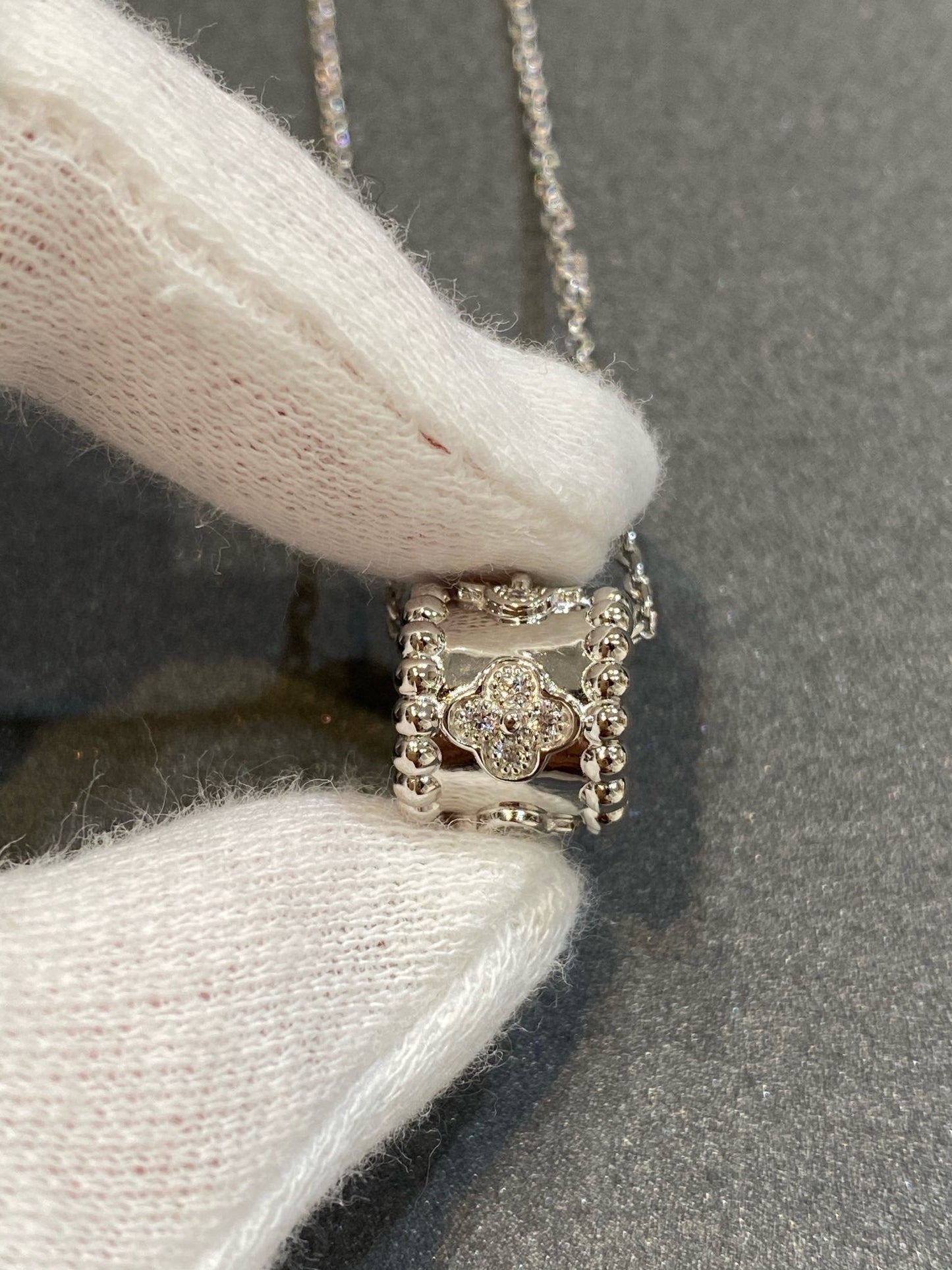 [AuraEcho Jewelry]PERLEE PEDANT SIVLER DIAMOND NECKLACE