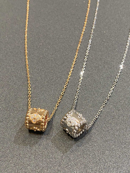 [AuraEcho Jewelry]PERLEE PEDANT SIVLER DIAMOND NECKLACE