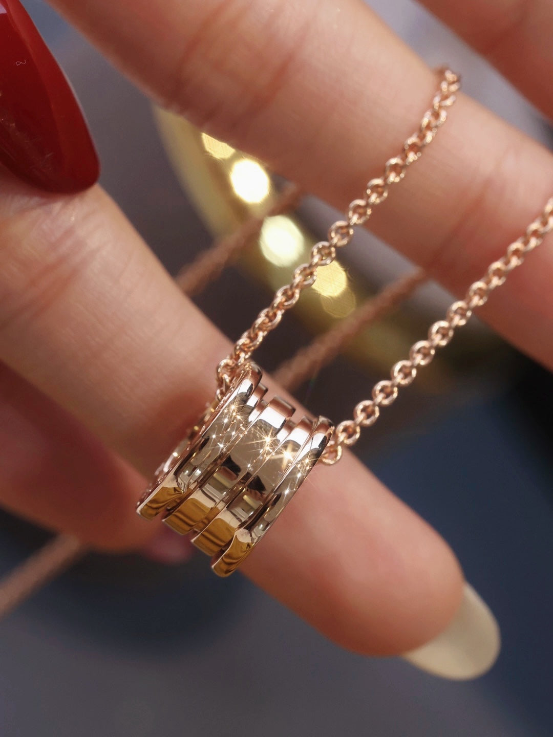 [AuraEcho Jewelry]ZERO 1 PINK GOLD NECKLACE