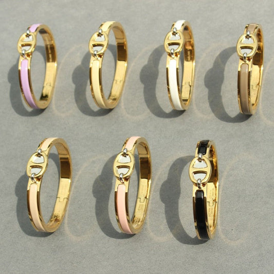 [AuraEcho Jewelry]CLIC CHAINE GOLD BRACELET