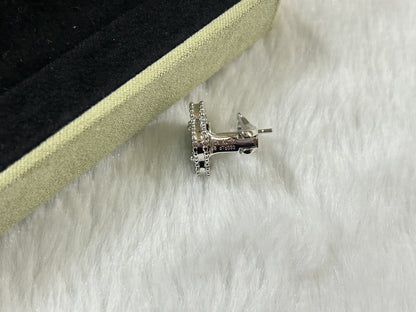 [AuraEcho Jewelry]CLOVER PIETERSITE MEDIUM STUD EARRINGS