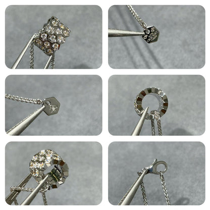 [AuraEcho Jewelry]BEE LOVE DIAMOND PAVED 3 ROW NECKLACE
