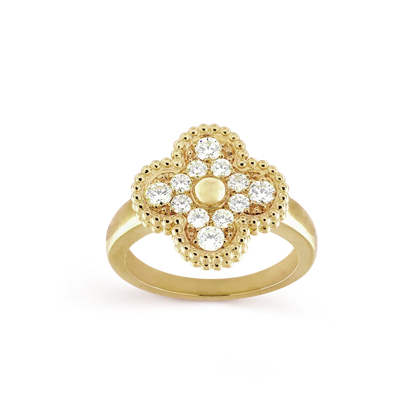 [AuraEcho Jewelry]CLOVER DIAMOND RING