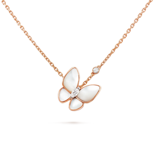 [AuraEcho Jewelry]BUTTERFLY MOP DIAMOND NECKLACE