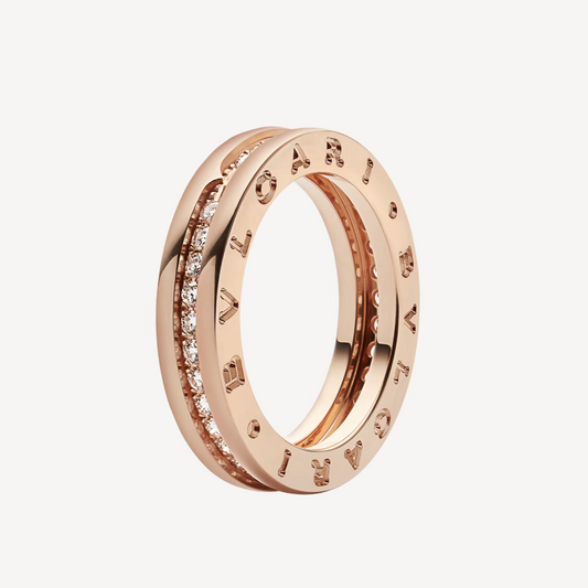 [AuraEcho Jewelry]ZERO 1 ONE-BAND PAVED DIAMONDS ON THE SPIRAL RING