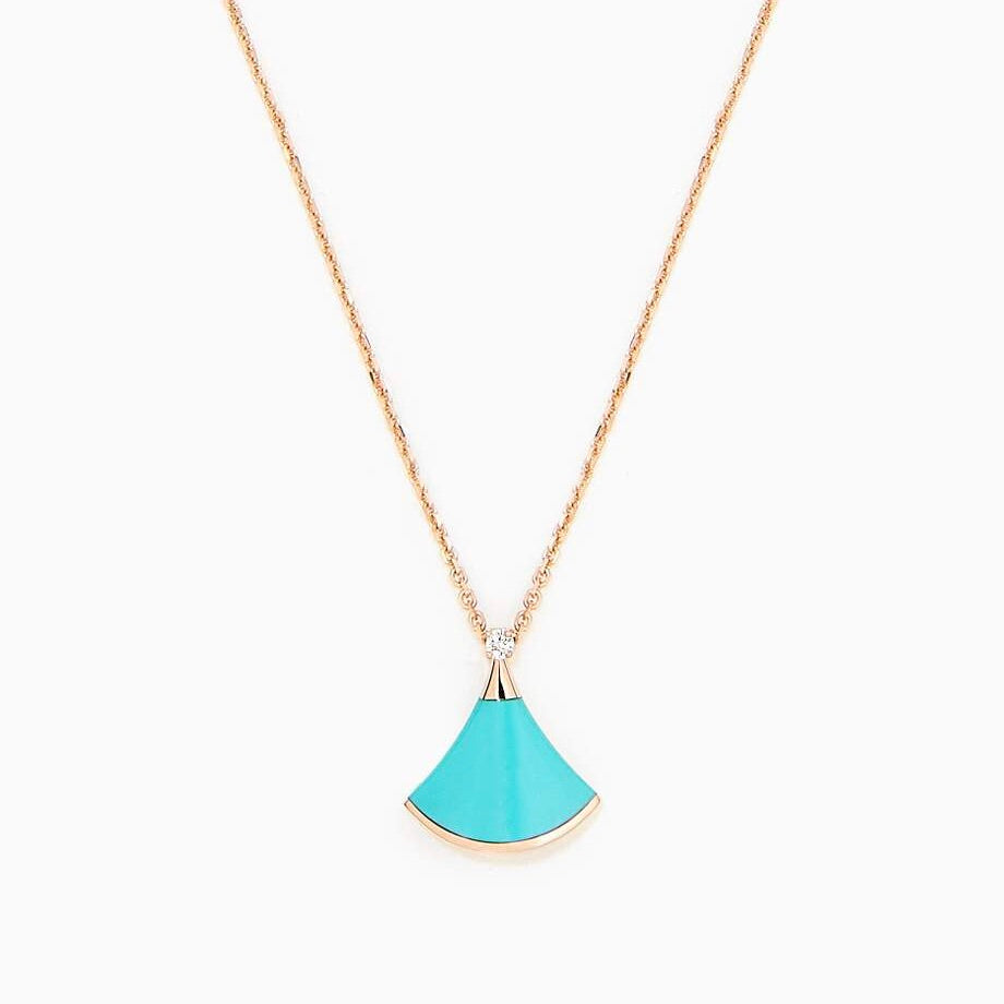 [AuraEcho Jewelry]DREAM NECKLACE TURQUOISE PINK GOLD
