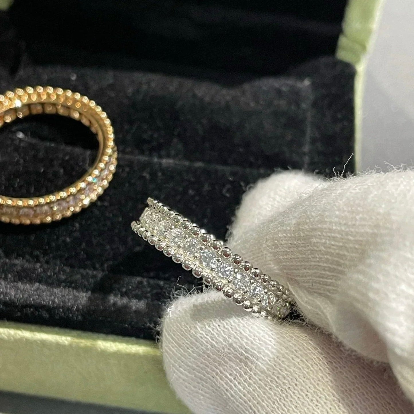 [AuraEcho Jewelry]PERLEE DIAMOND SILVER RING