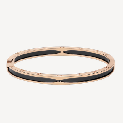 [AuraEcho Jewelry]ZERO 1 PINK GOLD WITH BLACK CERAMIC BRACELET