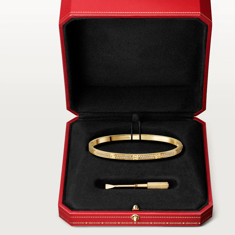 [AuraEcho Jewelry]LOVE BRACELET 3.65MM DIAMOND-PAVED