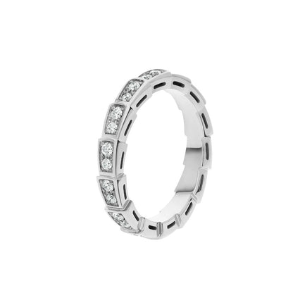 [AuraEcho Jewelry]SERPENTI RING SILVER DIAMOND PAVED 3MM