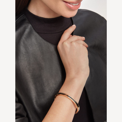 [AuraEcho Jewelry]ZERO 1 PINK GOLD WITH BLACK CERAMIC BRACELET