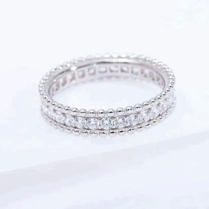 [AuraEcho Jewelry]PERLEE DIAMOND SILVER RING