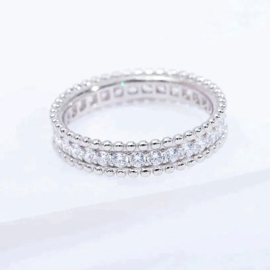 [AuraEcho Jewelry]PERLEE DIAMOND SILVER RING