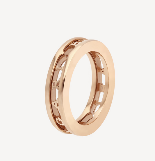 [AuraEcho Jewelry]ZERO 1 ONE-BAND WITH OPENWORK LOGO SPIRAL RING