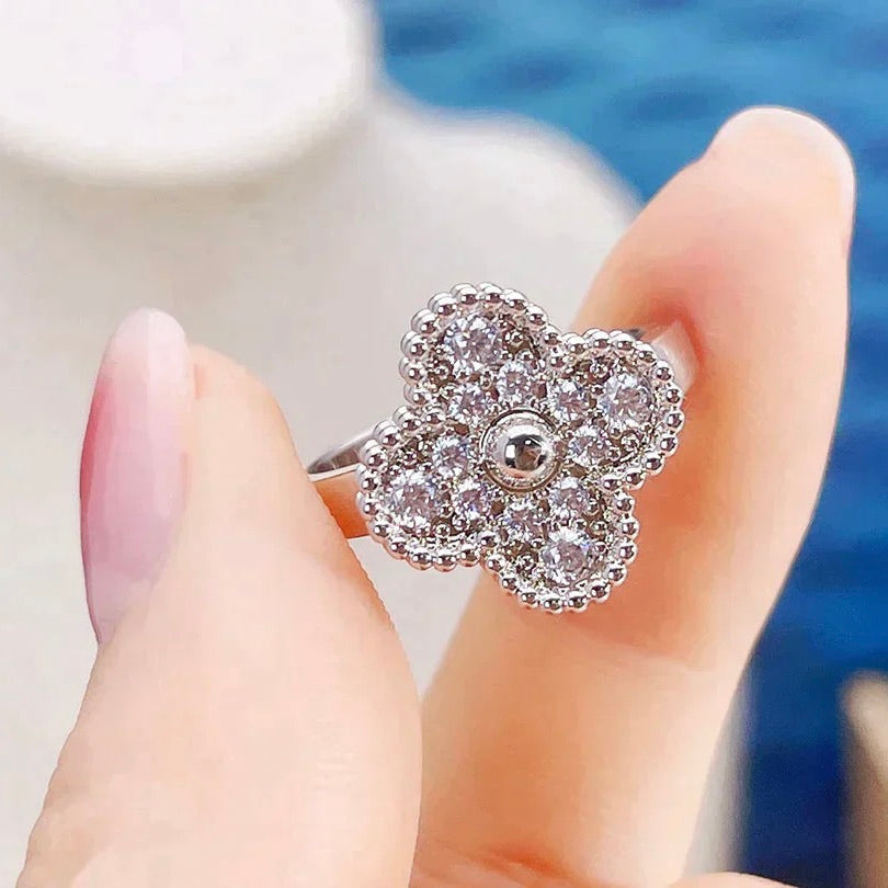 [AuraEcho Jewelry]CLOVER DIAMOND RING