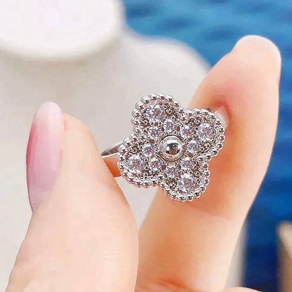 [AuraEcho Jewelry]CLOVER DIAMOND RING