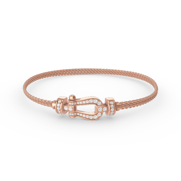 [AuraEcho Jewelry]FORCE SMALL HORSESHOE  DIAMOND CHAIN ROPE BRACELET